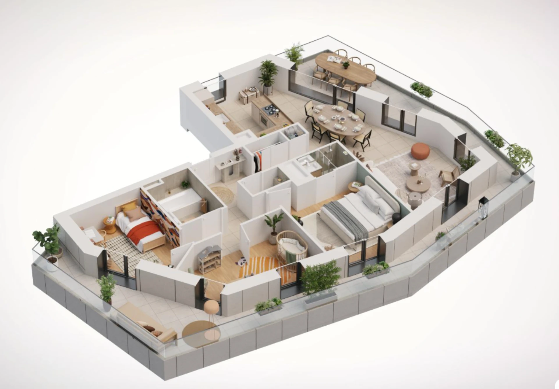 Exemple d'appartement 3 chambres