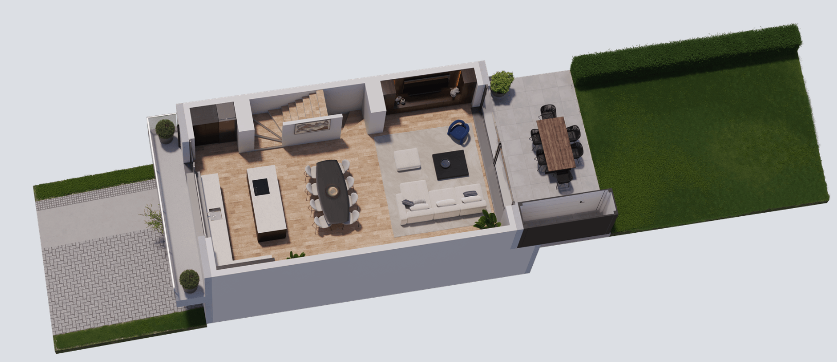 Riverside — maquette 3D d'une maison