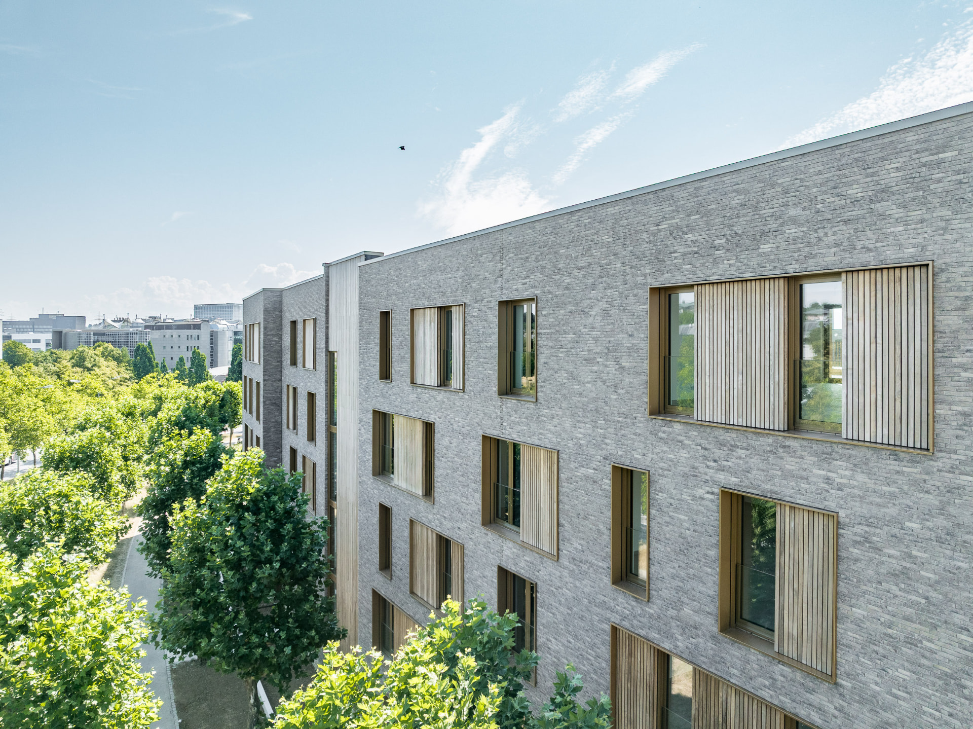 Résidence Réimerwee — façade côté parc arboré