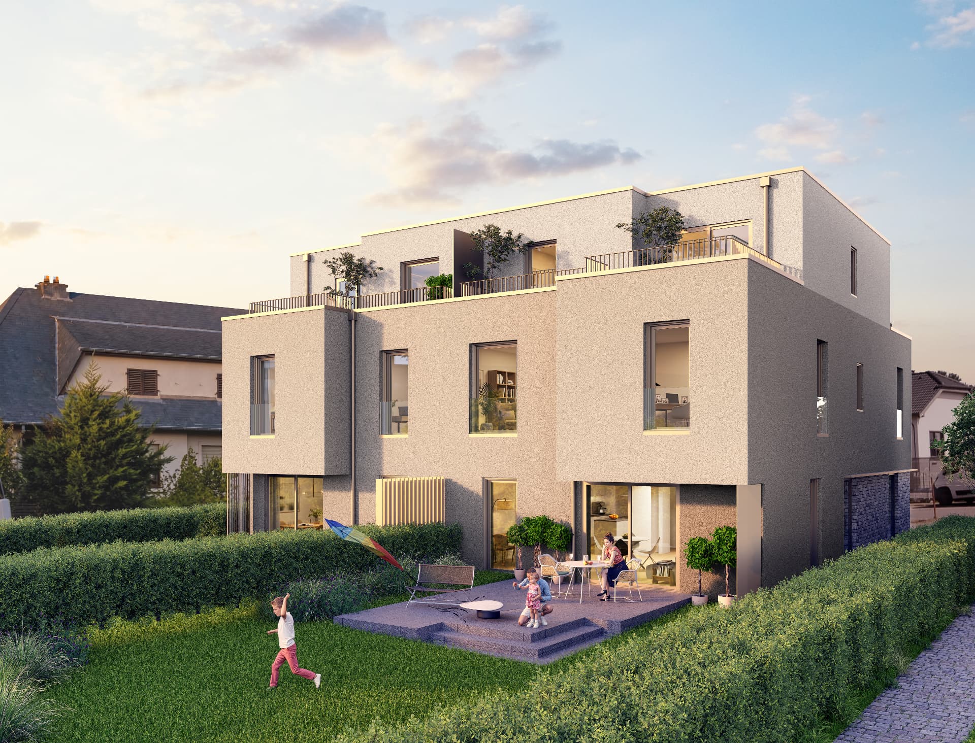Oleya — vue 2 de la résidence à Leudelange