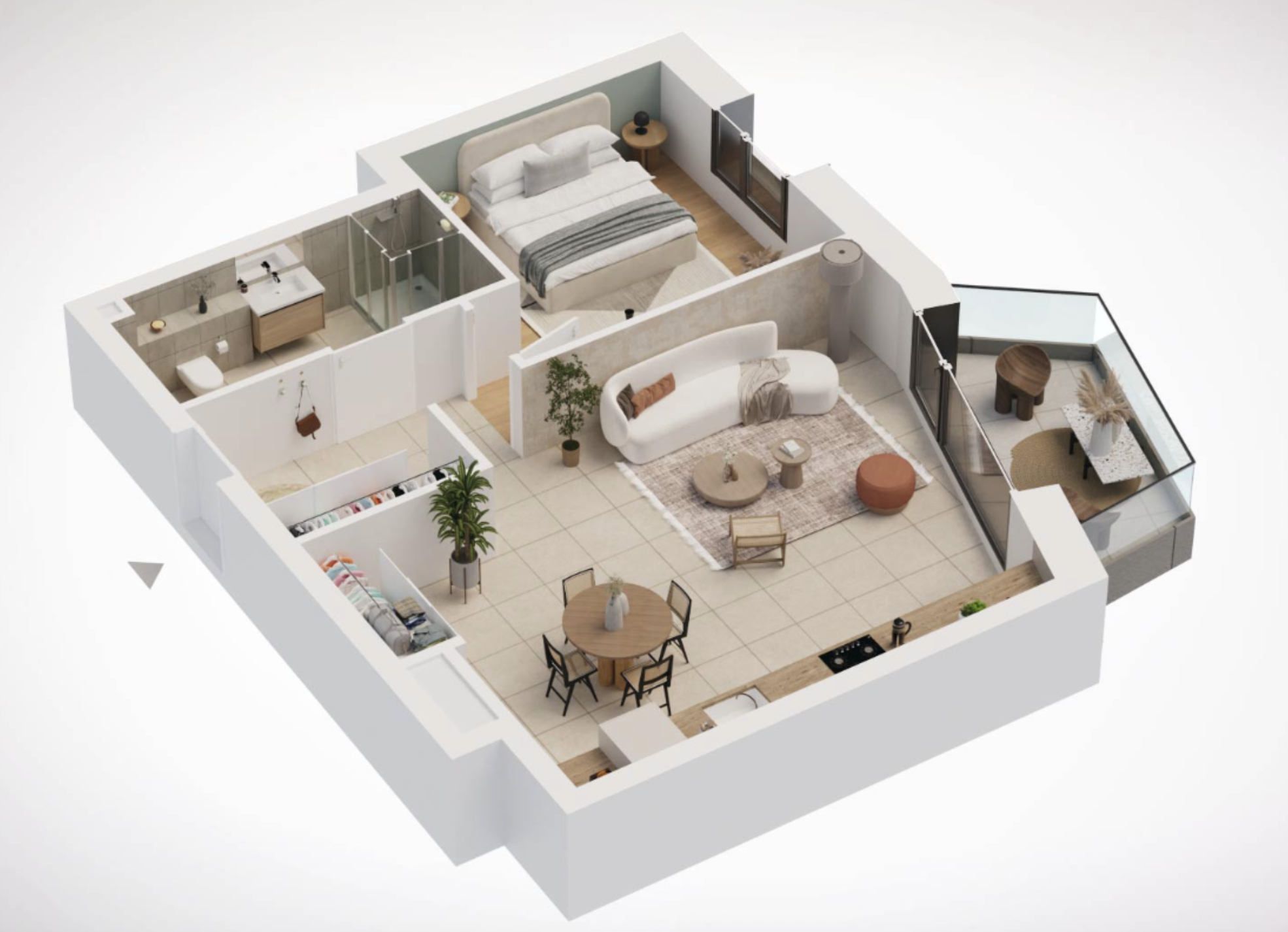 Exemple d'appartement 1 chambre